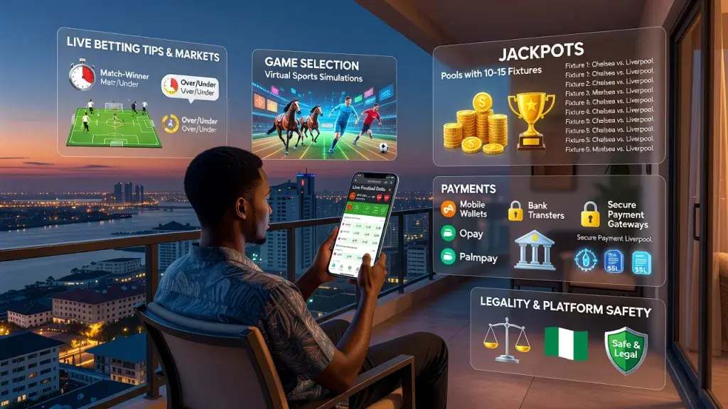 Beginner's Guide to Online Entertainment Betting in Nigeria: Live Betting Tips, Game Selection, Jackpots, Payments, Legality, and Platform Safety